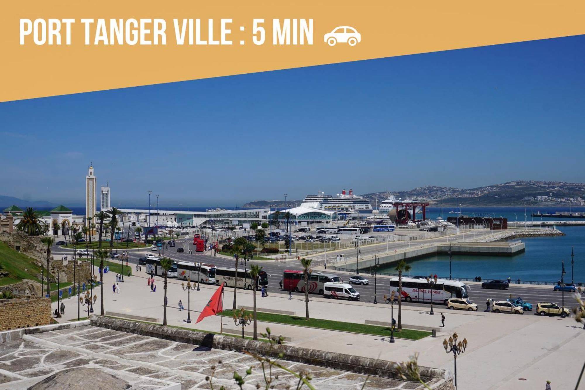 Cosy A Malabata - Bord De Et Gare Tgv 3' A Pied, Mall A 2' A Pied - Parking, Wifi, Iptv, Ac Apartamento *